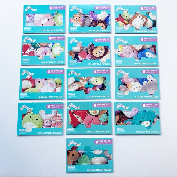 Squishmallow Trading Card Puzzle Card Lot Of 13 - Picture 1 of 2